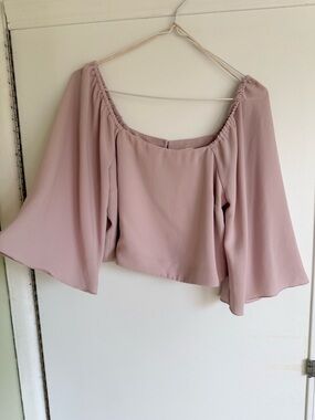 Wilfred Dusty Rose Off-Shoulder Bell Sleeve Top
